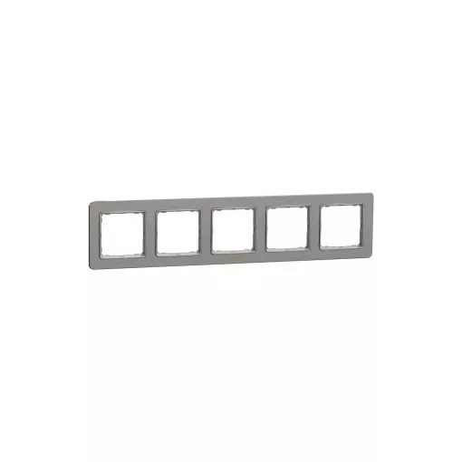 Schneider Electric SDD370805U 5-ös szálcsiszolt alumínium keret, vízszintes és függőleges elhelyezéssel, IP20 és IP44 szerelvényekhez (Sedna Elements)