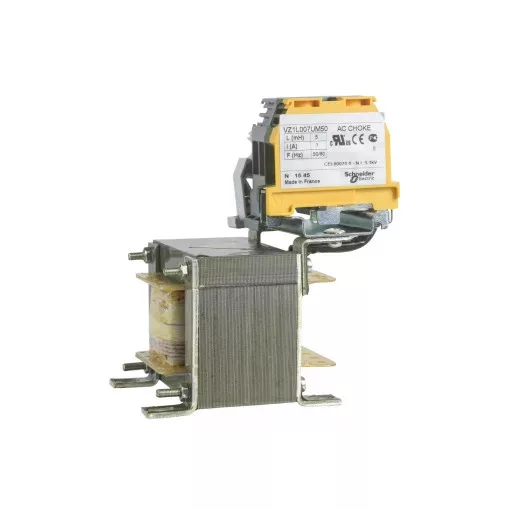 Schneider VZ1L007UM50 Altistart lágyindító kiegészítő, hálózati fojtó, 5 mH, 7A, 1 fázis, ATV320 (1f 550-750W) és Lexium hajtásokhoz