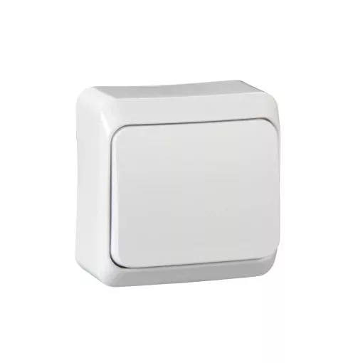 Schneider Electric Prima WDE001010 egypólusú kapcsoló (101), fehér, komplett szerelvény, falon kívüli 10A 250 ( WDE001010 ).