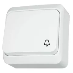   Schneider Electric Prima WDE001012 egypólusú nyomó (N101), fehér, komplett szerelvény, falon kívüli, csengőjellel 10A 250 ( WDE001012 ).
