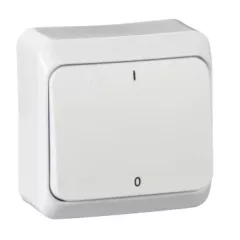   Schneider Electric Prima WDE001020 kétpólusú kapcsoló (102), fehér, komplett szerelvény, falon kívüli 10A 250 ( WDE001020 ).