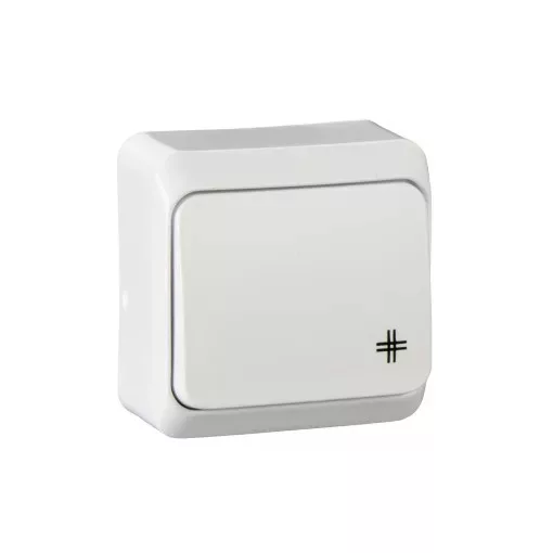 Schneider Electric Prima WDE001070 keresztkapcsoló (107), fehér, komplett szerelvény, falon kívüli 10A 250 ( WDE001070 ).