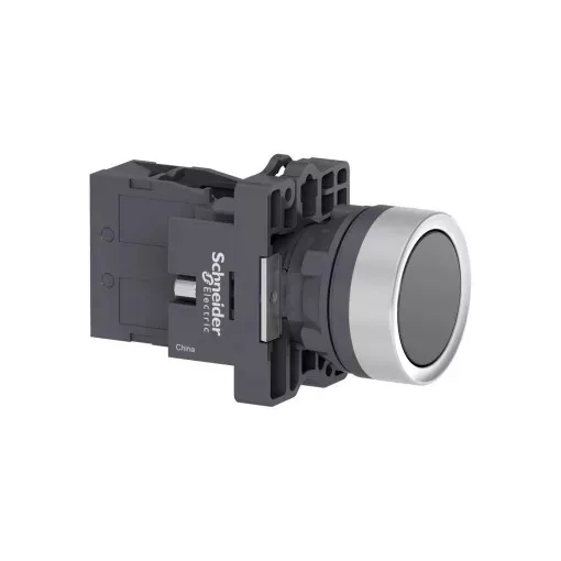 Schneider Electric XA2EH021 Harmony Easy Series Ø22 Nyomógomb, gombafejű, fekete, 1NO