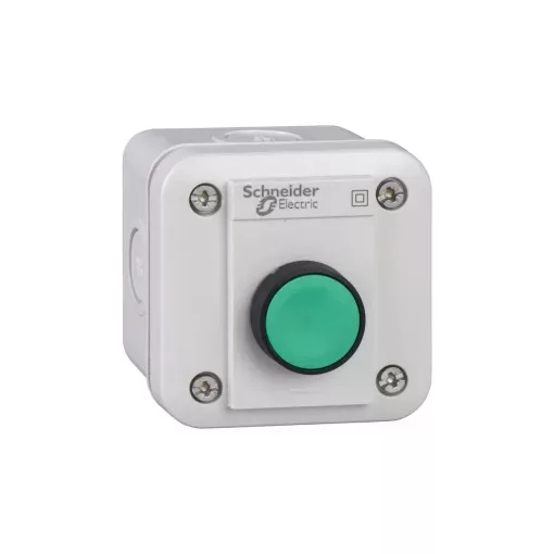Schneider Electric XALE1011 Tokozott nyomógomb, zöld