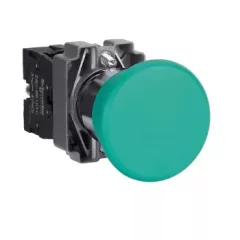   Schneider Electric XB2BC31C Nyomógomb, gombafejű, zöld, 1 NO, fém, 22mm, fej 40mm (Easy Harmony XB2)
