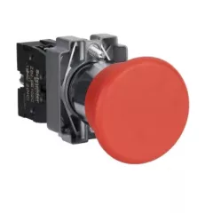   Schneider Electric XB2BC42C Nyomógomb, gombafejű, piros, 1 NC, fém, 22mm, fej 40mm (Easy Harmony XB2)