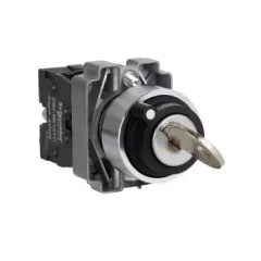   Schneider Electric XB2BG41C Választókapcsoló, 2 állású, 1 NO, fém, 22mm (Easy Harmony XB2)