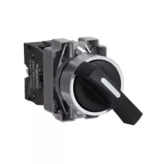   Schneider Electric XB2BJ21C Választókapcsoló, 2 állású, 1 NO, fém, 22mm (Easy Harmony XB2)