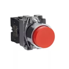   Schneider Electric XB2BL42C Nyomógomb, kiemelkedő, piros, 1 NC, fém, 22mm, visszatérő, jelöletlen (Easy Harmony XB2)