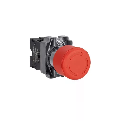 Schneider Electric XB2BS442C Vészgomb, piros, 1 NC, fém, 22mm (Easy Harmony XB2)