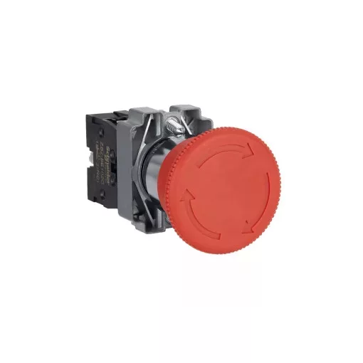 Schneider Electric XB2BS542C Vészgomb, piros, 1 NC, fém, 22mm, fej 40mm (Easy Harmony XB2)