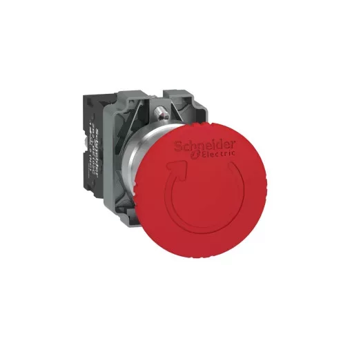 Schneider Electric XB2BS8442C Vészgomb, piros, 1 NC, fém, 22mm (Easy Harmony XB2)