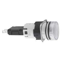   Schneider XB6AV1BB komplett jelzőlámpa beépített LED-del fehér, 12..24V AC/DC (Harmony XB6AV1BB)