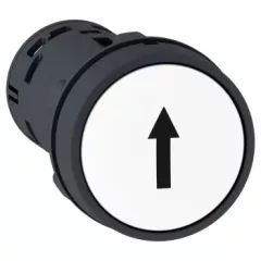   Schneider Electric XB7NA11341 visszatérő yomógomb, fehér - 1NO - fekete fel nyíl