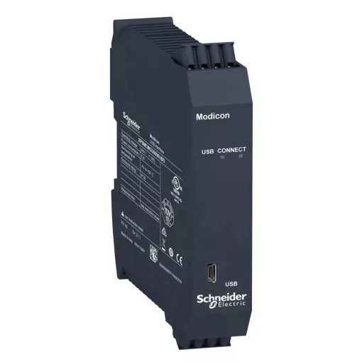 Schneider Electric XPSMCMCO0000UBG Preventa XPS MCM biztonsági vezérlő, kommunikációs modul, univerzális, 1x Mini USB, rugós