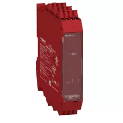   Schneider Electric XPSMCMER0004G Preventa XPS MCM biztonsági vezérlő, biztonsági relé kimeneti modul, 2 kimenet 4 relével, rugós