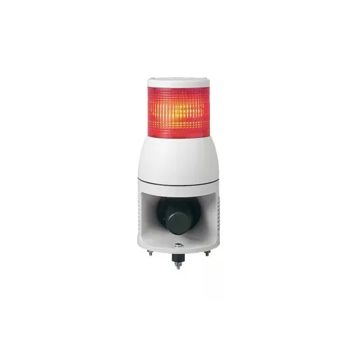Schneider XVC1B1HK Harmony XVC monolitikus Ø100 fényoszlop, 1 piros folyamatos/villogó, hangjelzővel, 24VDC