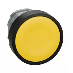   Schneider ZB4BA57 Harmony fém nyomógomb fej, Ø22, visszatérő, sárga, feete perem