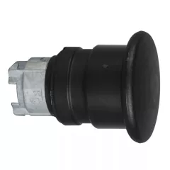   Schneider ZB4BC27 Harmony fém Ø40 gombafejű nyomógomb fej, Ø22, visszatérő, fekete, fekete test