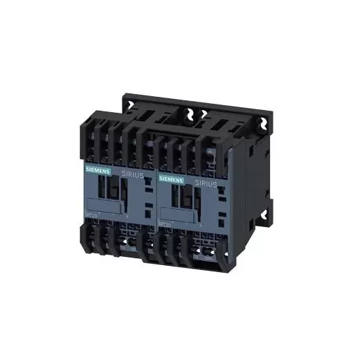 Siemens, Sirius, 3RA2315-8XB30-2AF0, 3RA23158XB302AF0, Forgásirányváltó mágneskapcsoló, 3Kw/7A (400V, AC3), 110V AC 50/60 Hz vezerlés, rugós csatlakozás, S00 méret, Sirius (Siemens 3RA2315-8XB30-2AF0)