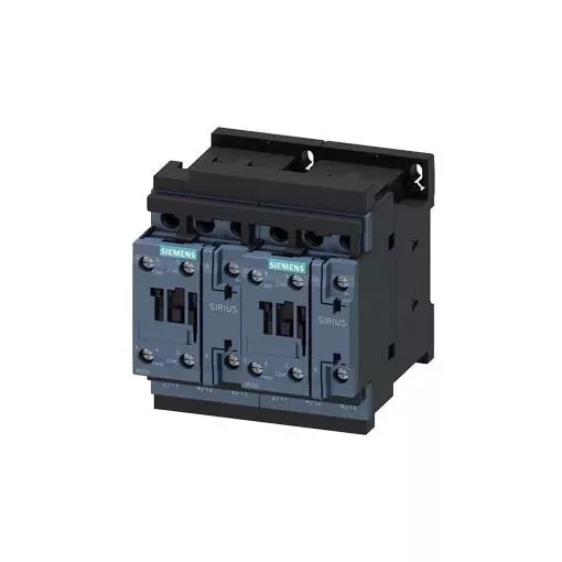 Siemens, Sirius, 3RA2324-8XB30-1AC2, 3RA23248XB301AC2, Forgásirányváltó mágneskapcsoló, 5,5Kw/12A (400V, AC3), 24V AC 50/60 Hz vezerlés, csavaros csatlakozás, S0 méret, Sirius (Siemens 3RA2324-8XB30-1AC2)