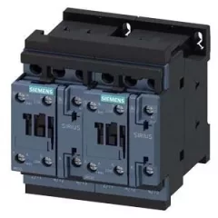   Siemens, Sirius, 3RA2324-8XB30-1AL2, 3RA23248XB301AL2, Forgásirányváltó mágneskapcsoló, 5,5Kw/12A (400V, AC3), 230V AC 50/60 Hz vezerlés, csavaros csatlakozás, S0 méret, Sirius (Siemens 3RA2324-8XB30-1AL2)