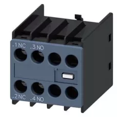   Siemens 3RH2911-1HA11 segédérintkező blokk, homloklapi, 1 Záró + 1 Nyitó, csavaros csatlakozás, S00..S3 mágneskapcsolókhoz (Siemens 3RH29111HA11)