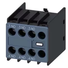   Siemens 3RH2911-1HA30 segédérintkező blokk, homloklapi, 3 Záró, csavaros csatlakozás, S00..S3 mágneskapcsolókhoz (Siemens 3RH29111HA30)