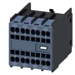   Siemens 3RH2911-2FA40 segédérintkező blokk, homloklapi, 4 Záró, rugós csatlakozás, S00..S3 mágneskapcsolókhoz (Siemens 3RH29112FA40)