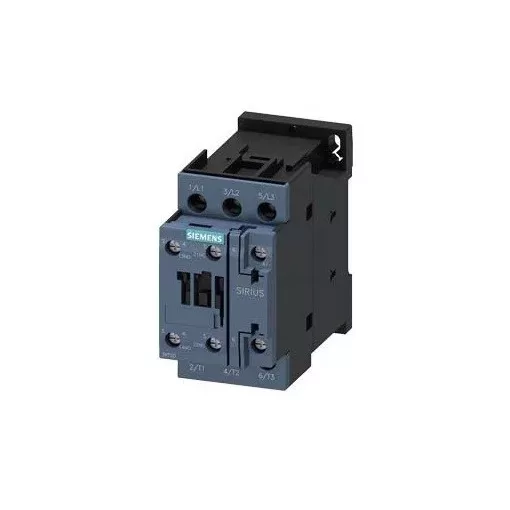 Siemens, Sirius, 3RT2024-1AU20, 3RT20241AU20, Mágneskapcsoló, 5,5Kw/12A (400V, AC3), 380V AC 50/60 Hz vezerlés, 1Z+1Ny segédérintkezővel, csavaros csatlakozás, S0 méret, Sirius (Siemens 3RT2024-1AU20)