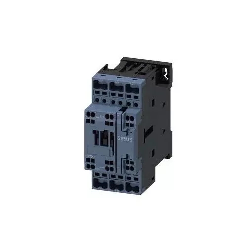 Siemens, Sirius, 3RT2028-2AL20, 3RT20282AL20, Mágneskapcsoló, 18,5Kw/38A (400V, AC3), 230V AC 50/60 Hz vezerlés, 1Z+1Ny segédérintkezővel, rugós csatlakozás, S0 méret, Sirius (Siemens 3RT2028-2AL20)