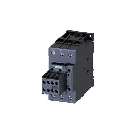 Siemens, Sirius, 3RT2036-1AN24, 3RT20361AN24, Mágneskapcsoló, 22Kw/50A (400V, AC3), 220V AC 50/60 Hz vezerlés, 2Z+2Ny segédérintkezővel, csavaros csatlakozás, S2 méret, Sirius (Siemens 3RT2036-1AN24)