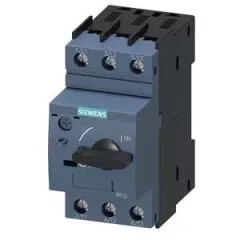   motorvédő kapcsoló 9-12,5A, S00 méret, 10. osztály, csavaros csatlakozás, motorteljesítmény 5,5 kW, forgókapcsolós vezerlés, Sirius (Siemens 3RV2011-1KA10)