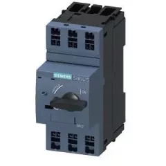   motorvédő kapcsoló 0,2A, S00 méret, rugós csatlakozás, motorteljesítmény 0,06 kW, forgókapcsolós vezerlés, Sirius (Siemens 3RV2311-0BC20)