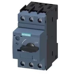   motorvédő kapcsoló 28A, S0 méret, csavaros csatlakozás, motorteljesítmény 15 kW, forgókapcsolós vezerlés, Sirius (Siemens 3RV2321-4NC10)
