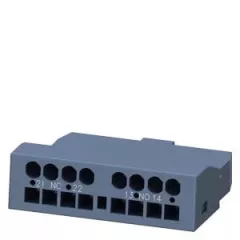  Siemens 3RV2901-2E segédérintkező blokk, homloklapi, 1 Záró + 1 Nyitó, rugós csatlakozás, 3RV2 motorvédőkhöz (Siemens 3RV29012E)