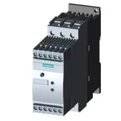  Siemens, 3RW3028-1BB14, 3RW30281BB14, lágyindító 38A, 3f 11-18.5Kw 200-480V motorokhoz, 110..230V AC/DC vezérlő feszültség, csavaros csatlakozás, S0 méret (Siemens 3RW3028-1BB14)