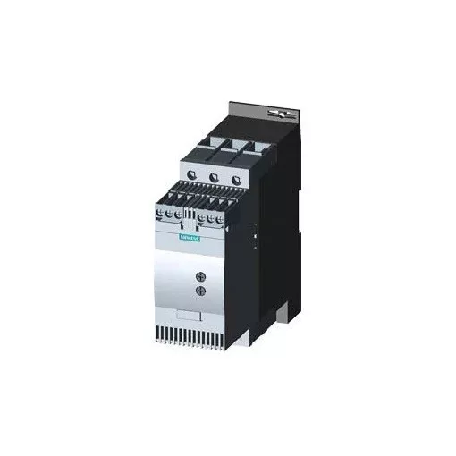 Siemens, 3RW3037-1BB14, 3RW30371BB14, lágyindító 63A, 3f 18.5-30Kw 200-480V motorokhoz, 110..230V AC/DC vezérlő feszültség, csavaros csatlakozás, S2 méret (Siemens 3RW3037-1BB14)