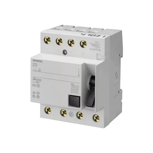 Siemens 5SM3748-0 áram-védőkapcsoló (Fi-relé), AC osztály, 4P, 100A, 500mA - 5SM37480 - SENTRON