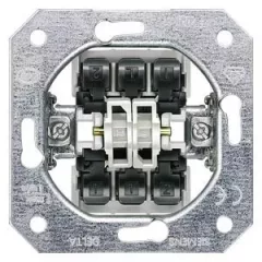   Siemens Delta 5TA2118 dupla váltóérintkezős kapcsoló betét (106+6), burkolat és keret nélkül, süllyesztett 10A 250V ( 5TA2118)