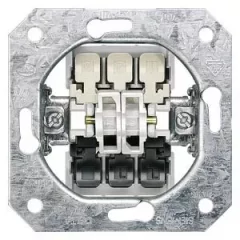   Siemens Delta 5TD2115 dupla nyomó betét (1Z + 1 váltó), burkolat és keret nélkül, süllyesztett 10A 250V ( 5TD2115)