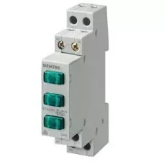   Siemens, 5TE5802, moduláris jelzőlámpa, 3db zöld leddel, 230V AC (Siemens 5TE5802)