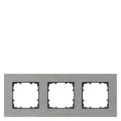   Siemens DELTA miro 5TG11230, 5TG1123-0 3-as natúr alumínium keret függőleges és vízszintes elhelyezéssel (Siemens 5TG11230 / 5TG1123-0)