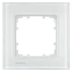   Siemens DELTA miro 5TG12011, 5TG1201-1 1-es fehér üvegkeret (Siemens 5TG12011 / 5TG1201-1)