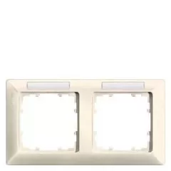   Siemens DELTA line 5TG25821, 5TG2582-1 2-es elektrofehér keret vízszintes elhelyezéssel címketartóval (Siemens 5TG25821 / 5TG2582-1)