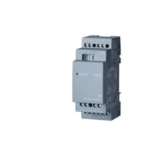 Siemens 6ED1055-1MM00-0BA2 LOGO! AM2 AQ expansion module, PS: 24 V DC, 2 AO, 0-10 V, 0/4-20 mA for LOGO! 8 (Siemens 6ED10551MM000BA2)