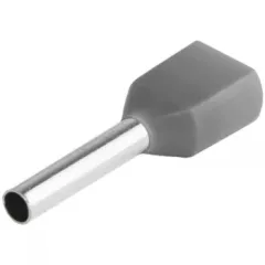   Tracon E50IH, ikerérvéghüvely szigetelt, 2x0,75 mm2, szürke ( teljes hossz: 17,5 mm ) Tracon ( E50IH )