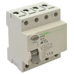   Tracon EVOG4P6303 Áram-védőkapcsoló (Fi-relé), A osztály, 4P, 63A, 30 mA