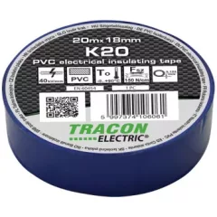   Tracon K20 (250db/karton), szigetelőszalag, kék, 20 m x 18 mm, PVC, 0-90°C Tracon (K20)