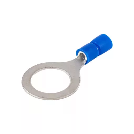 Tracon KSZ8 szigetelt szemes saru, 2,5mm2, M8, (d1=2,3mm, d2=8,4mm), kék, ónozott elektrolitréz